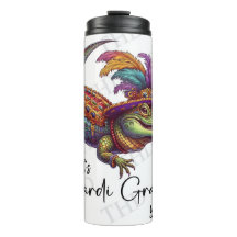 Sparkling Mardi Gras Magic: Custom Thermal Tumbler