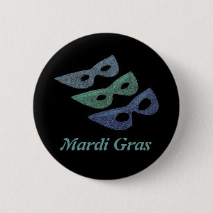 Sparkling Masks - 6 Cm Round Badge
