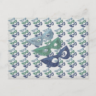 Sparkling Masks - Postcard