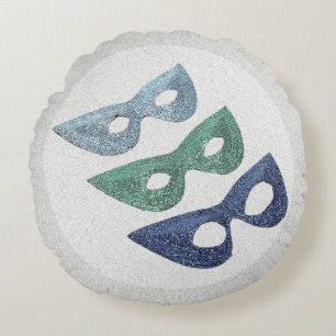 Sparkling Masks - Round Cushion