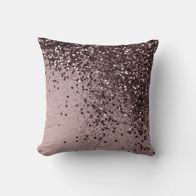 Sparkling Mauve Lady Glitter #4 (Faux Glitter)  Cushion (Front)