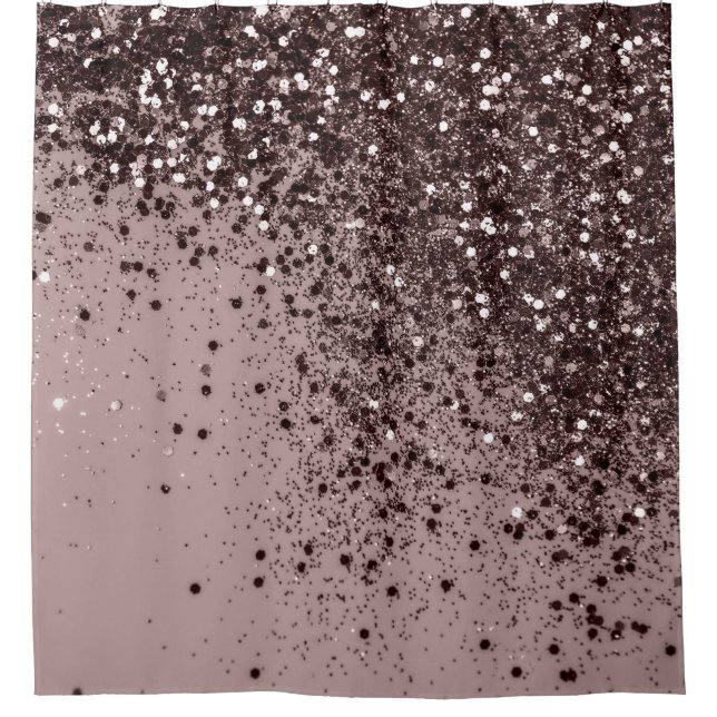 Sparkling Mauve Lady Glitter #4 (Faux Glitter)  Shower Curtain (Front)