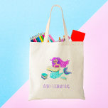 Sparkling Mermaid With Eyeglasses Reading Name Tote Bag<br><div class="desc">This one-of-a-kind Mermaid with her eyeglasses sitting and reading her Library books makes an excellent personalised library book Drawstring bag. This may be used for school books, a trip to the library, and various other things. A perfect present for girls for Christmas, birthdays, and back to school. Educational supplies and...</div>