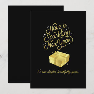 Sparkling New Year Black Card Design
