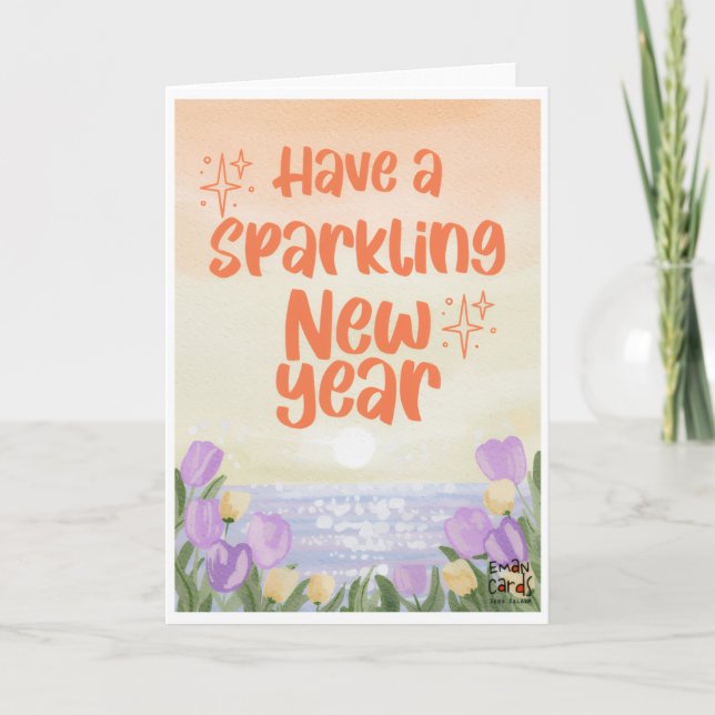 Sparkling New Year Card (Front)