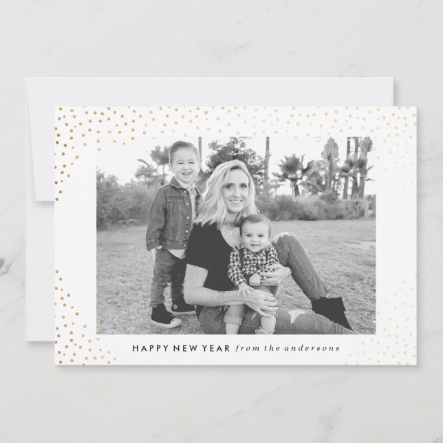 Sparkling New Year | Holiday Photo Card (Front)