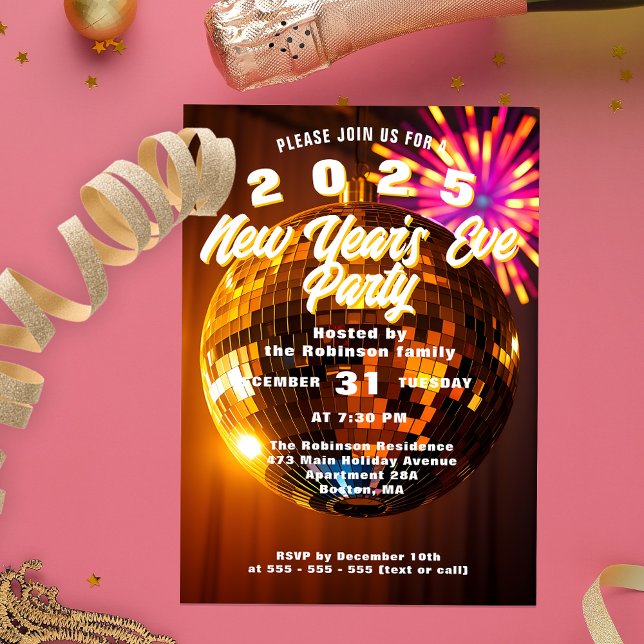Sparkling New Year's Eve Bash 2025 Invitation (Creator Uploaded)