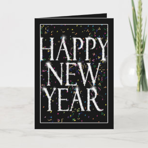 Sparkling New Years Holiday Card
