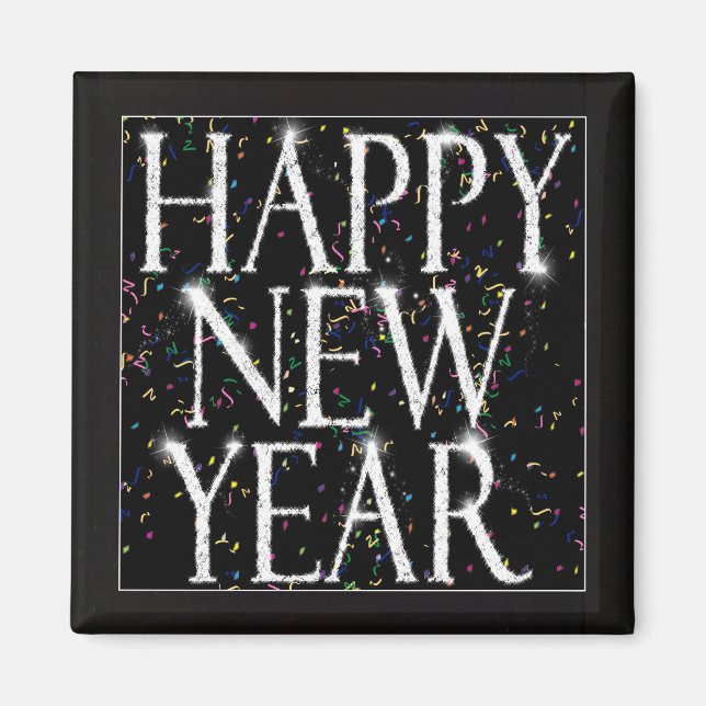 Sparkling New Years Magnet (Front)