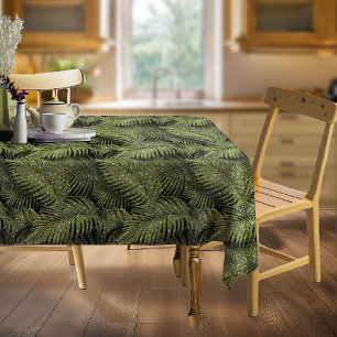 Sparkling Palm Leaves Pattern Green ID831 Tablecloth