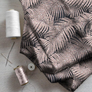 Sparkling Palm Leaves Pattern Rose Gold ID831 Fabric