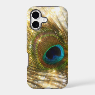 Sparkling Peacock Feather iPhone Case