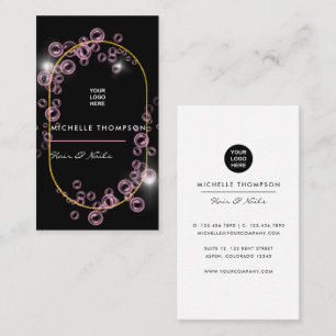 Sparkling Pink Soap Bubble Beauty Industry Business Card