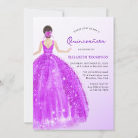 Sparkling Purple Dress Ombre Quinceañera Birthday