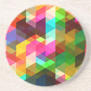 Sparkling Rainbow of Quadrangles Coaster