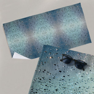 Sparkling Raindrops Boho Chic Beach Towel