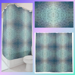 Sparkling Raindrops on Screen Shower Curtain