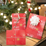 Sparkling Red Star Merry Christmas  Wrapping Paper Sheet<br><div class="desc">Transform your holiday presents into works of art with our exquisite Sparkling Red Star Merry Christmas Wrapping Paper. This enchanting wrapping paper is more than just packaging; it's a festive expression of joy,  adorned with radiant red stars that add a touch of magic to every gift-giving moment.</div>