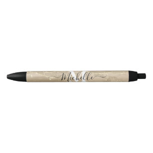 Sparkling Sand Monogram Custom Autograph Pen