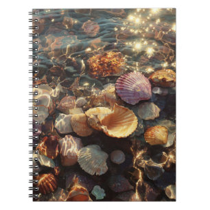Sparkling Seashells Underwater Ocean Notebook