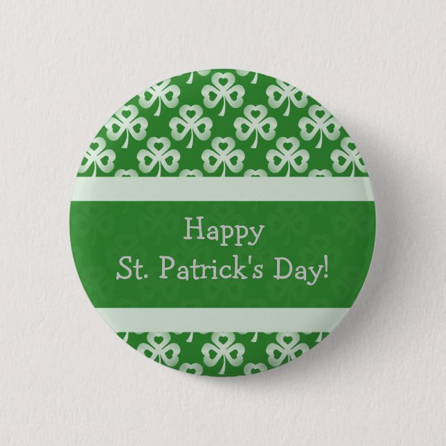 Sparkling Shamrocks Button (Front)