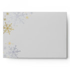 Sparkling Silver and Gold Snowflake Holiday