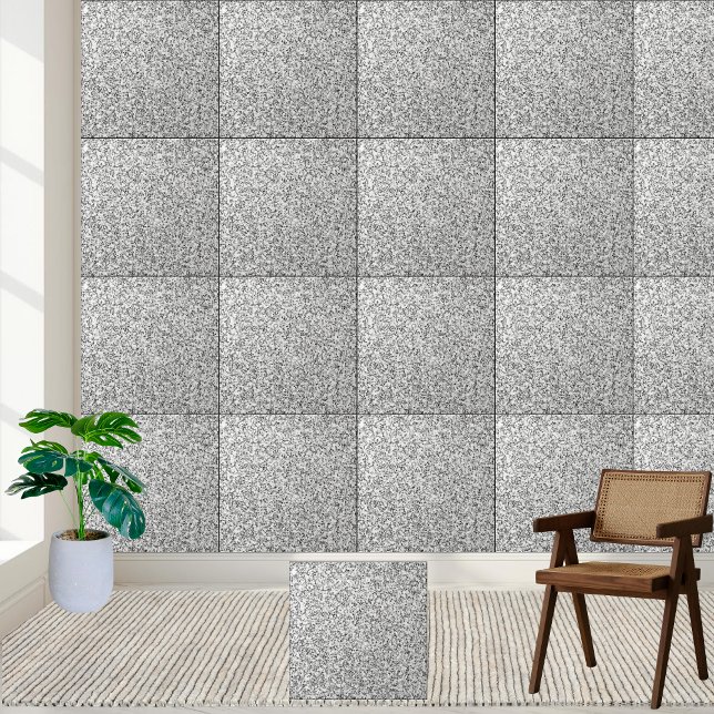 Sparkling Silver Glitter Ceramic Tile (Sparkling Silver Glitter Ceramic Tile)