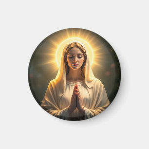 Sparkling Sincerity: Virgin Mary Prayer Magnet