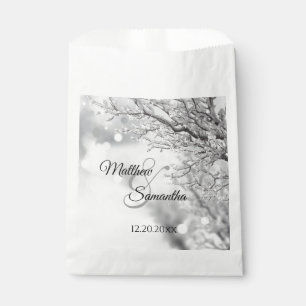 Sparkling Snow and Ice Winter Wedding Favour Bags
