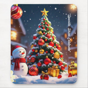 "Sparkling Snowy Nights" Mouse Pad