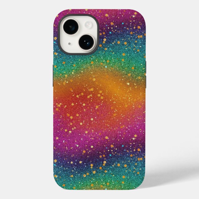 Sparkling Spectacle: Rainbow Glitter Case-Mate iPhone Case (Back)