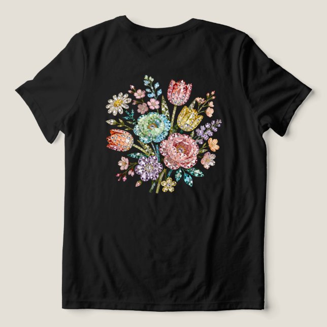 Sparkling Spring Bouquet Tri-Blend Shirt (Design Back)