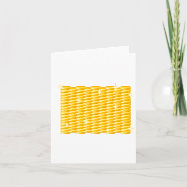 Sparkling Stacks of Gold Coins Card (Creator Uploaded)