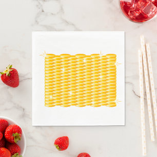 Sparkling Stacks of Gold Coins Napkin