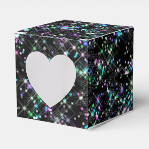 Sparkling Star Dust Heart Favour Box