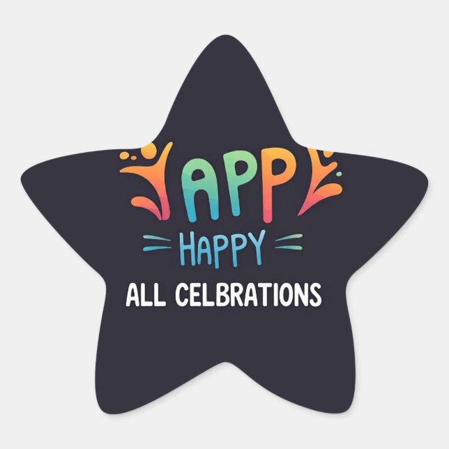 Sparkling  star sticker (Front)