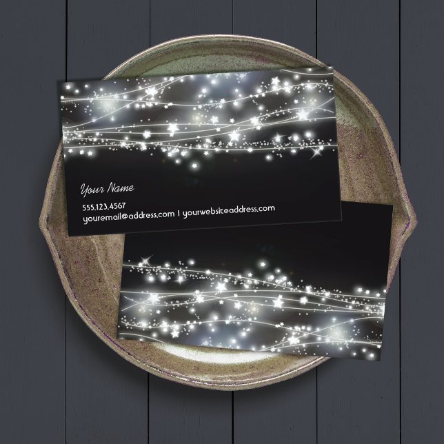 Sparkling Stars Celestial Business Card (Creator Uploaded)