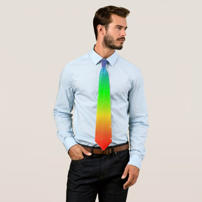 Sparkling Summer Rainbow Tie (In Situ)