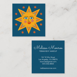 Sparkling Sun  Cute and Charming   Square Business Card