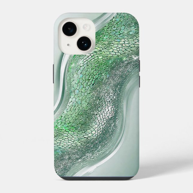 Sparkling Surface With Organic Patterns iPhone Case (Back)