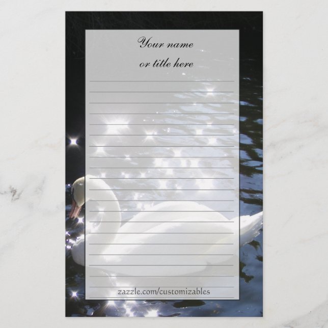 Sparkling Swan Stationery (Front)
