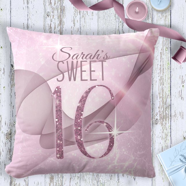 Sparkling Swirls Sweet Sixteen Orchid Pink ID652 Cushion (Creator Uploaded)