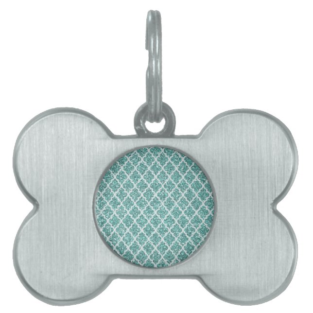 Sparkling Teal Pet Tag (Front)