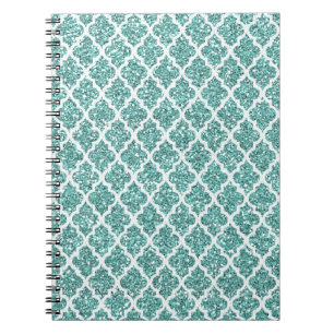 Sparkling Teal Spiral Notebook