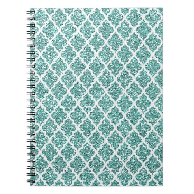Sparkling Teal Spiral Notebook (Front)