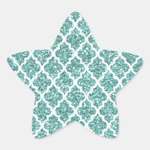 Sparkling Teal Star Sticker