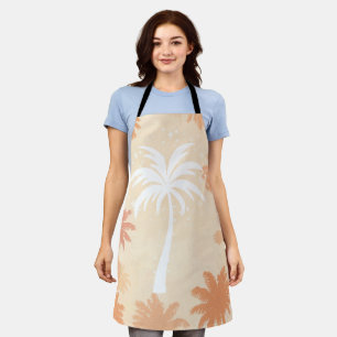 Sparkling Tropical Palm Tree Silhouette Apron