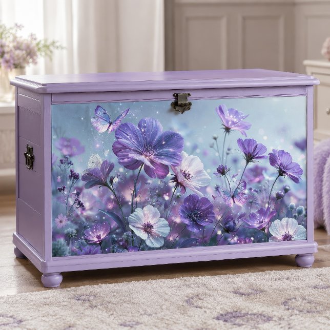 Sparkling Violet Butterfly Meadow Decoupage Tissue Paper (Creator Uploaded)
