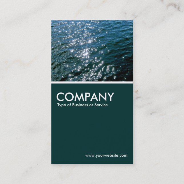 Sparkling Water - Dark Green Business Card (Front)