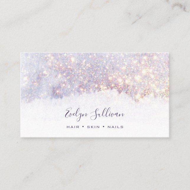 Sparkling Watercolor Business Card (Front)